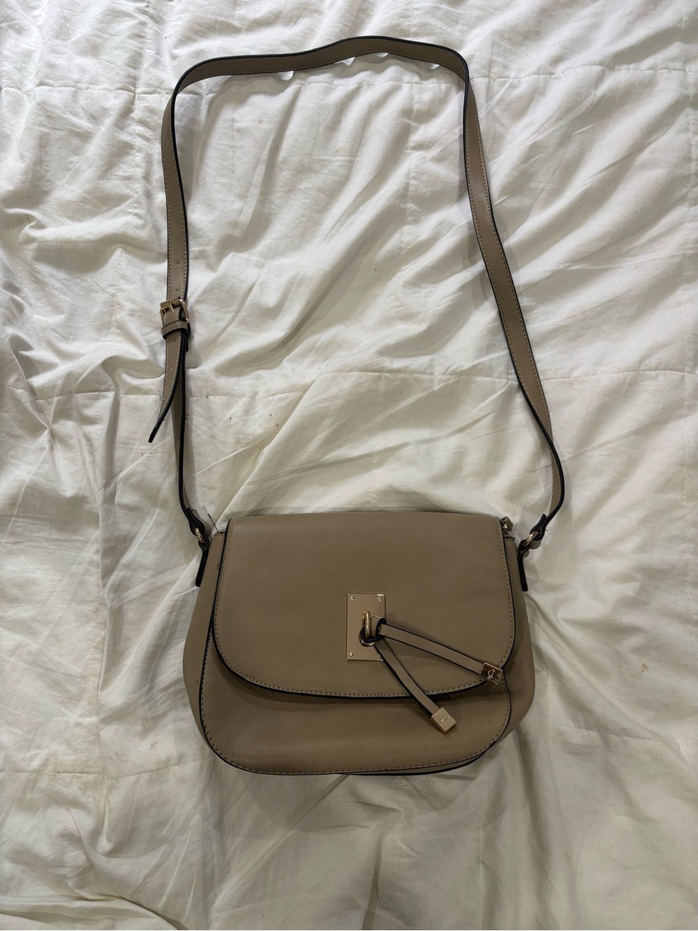 Carpisa Crossbody Saddle Bag - Taupe